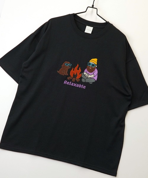 Burner(バーナー)の「【GROOVY STORE】ワンポイント刺繍ワイドTシャツ(Tシャツ/カットソー・メンズ・ブラック/ネイビー/ホワイト/インディゴブルー/スミクロ/ライトブラック/ホワイト系その他2/ホワイト系その他3/ホワイト系その他4/ホワイト系その他5/ブラック系その他2/ブラック系その他3/ブラック系その他4/コーラルピンク/ブラック系その他5/グレイッシュブルー/ホワイト系その他6/ブラウン系その他/ホワイト×グレー/ダークグリーン/ブラック系その他6/ホワイト×ライトグレー/ブラック系1/ブラック系2/杢グレー・LL/L/M)」の16枚目の写真