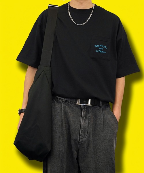 Burner（バーナー）の「【GROOVY STORE】ワンポイント刺繍ワイドTシャツ（Tシャツ/カットソー・メンズ・ブラック/ネイビー/ホワイト/インディゴブルー/スミクロ/ライトブラック/ホワイト系その他2/ホワイト系その他3/ホワイト系その他4/ホワイト系その他5/ブラック系その他2/ブラック系その他3/ブラック系その他4/コーラルピンク/ブラック系その他5/グレイッシュブルー/ホワイト系その他6・LL/L/M）」の8枚目の写真