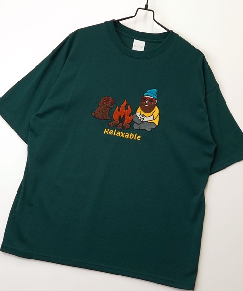 Burner(バーナー)の「【GROOVY STORE】ワンポイント刺繍ワイドTシャツ(Tシャツ/カットソー・メンズ・ブラック/ネイビー/ホワイト/インディゴブルー/スミクロ/ライトブラック/ホワイト系その他2/ホワイト系その他3/ホワイト系その他4/ホワイト系その他5/ブラック系その他2/ブラック系その他3/ブラック系その他4/コーラルピンク/ブラック系その他5/グレイッシュブルー/ホワイト系その他6/ブラウン系その他/ホワイト×グレー/ダークグリーン/ブラック系その他6/ホワイト×ライトグレー/ブラック系1/ブラック系2/杢グレー・LL/L/M)」の21枚目の写真