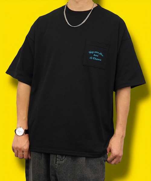 Burner（バーナー）の「【GROOVY STORE】ワンポイント刺繍ワイドTシャツ（Tシャツ/カットソー・メンズ・ブラック/ネイビー/ホワイト/インディゴブルー/スミクロ/ライトブラック/ホワイト系その他2/ホワイト系その他3/ホワイト系その他4/ホワイト系その他5/ブラック系その他2/ブラック系その他3/ブラック系その他4/コーラルピンク/ブラック系その他5/グレイッシュブルー/ホワイト系その他6・LL/L/M）」の19枚目の写真