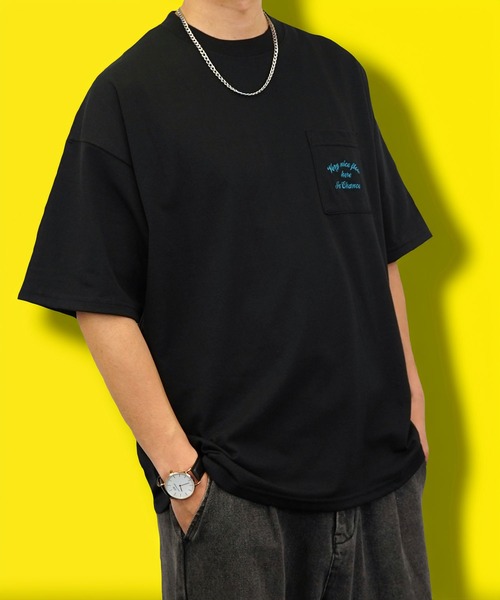 Burner（バーナー）の「【GROOVY STORE】ワンポイント刺繍ワイドTシャツ（Tシャツ/カットソー・メンズ・ブラック/ネイビー/ホワイト/インディゴブルー/スミクロ/ライトブラック/ホワイト系その他2/ホワイト系その他3/ホワイト系その他4/ホワイト系その他5/ブラック系その他2/ブラック系その他3/ブラック系その他4/コーラルピンク/ブラック系その他5/グレイッシュブルー/ホワイト系その他6・LL/L/M）」の20枚目の写真