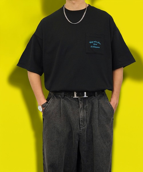 Burner（バーナー）の「【GROOVY STORE】ワンポイント刺繍ワイドTシャツ（Tシャツ/カットソー・メンズ・ブラック/ネイビー/ホワイト/インディゴブルー/スミクロ/ライトブラック/ホワイト系その他2/ホワイト系その他3/ホワイト系その他4/ホワイト系その他5/ブラック系その他2/ブラック系その他3/ブラック系その他4/コーラルピンク/ブラック系その他5/グレイッシュブルー/ホワイト系その他6・LL/L/M）」の21枚目の写真