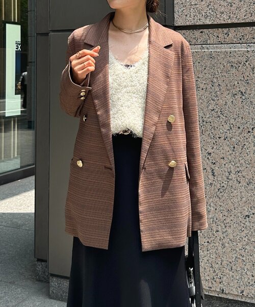 GOLDボタンテーラードジャケット（テーラードジャケット）｜Thevon