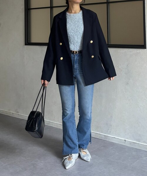 Thevon（ゼボン）の「GOLDボタンテーラードジャケット（テーラードジャケット・レディース・ベージュ/ホワイト系その他/ネイビー/ブラウン/ベージュ系その他2・FREE）」の22枚目の写真