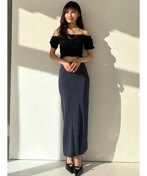 RESEXXY(リゼクシー)の「シャーリングカットトップス(Tシャツ/カットソー・レディース・その他1/ブラック/レッド・FREE)」の19枚目の写真