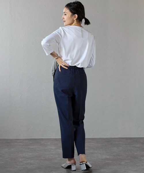 etre pret(エトレプレ)の「多サイズ対応 テーパードパンツ ※セットアップ可(スーツパンツ・レディース・グレー/ネイビー・5号/7号/9号/11号/13号/15号)」の12枚目の写真