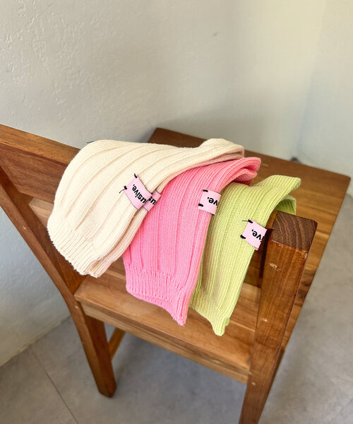 mystic（ミスティック）の「カラーリブソックス（ソックス/靴下・レディース・グリーン/ピンク/アイボリー・ONE SIZE）」の9枚目の写真