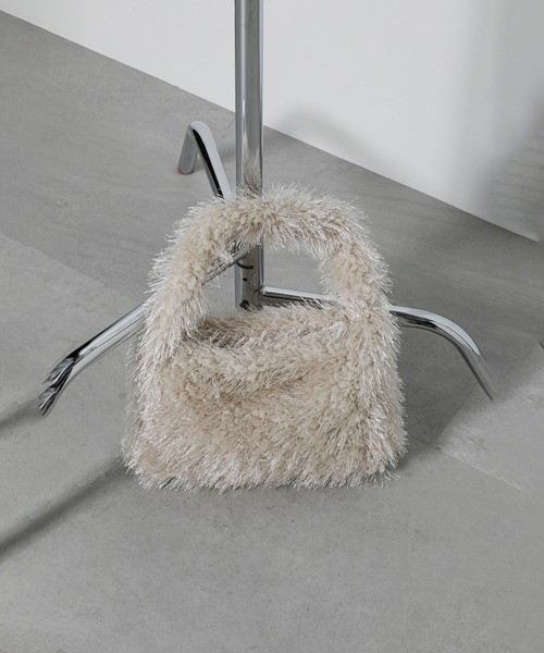 ROSE BUD（ローズバッド）の「フリンジボアショルダーバッグ（ショルダーバッグ・レディース・ブルー/ベージュ・ONE SIZE）」の2枚目の写真