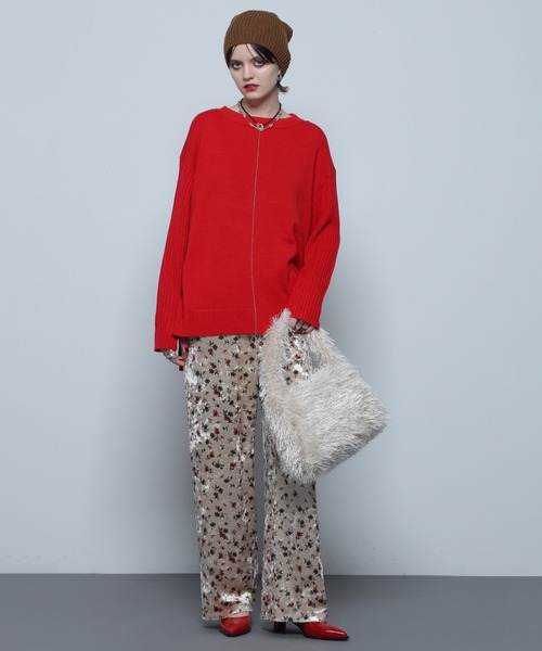 ROSE BUD（ローズバッド）の「フリンジボアショルダーバッグ（ショルダーバッグ・レディース・ブルー/ベージュ・ONE SIZE）」の4枚目の写真