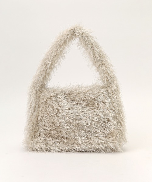 ROSE BUD（ローズバッド）の「フリンジボアショルダーバッグ（ショルダーバッグ・レディース・ブルー/ベージュ・ONE SIZE）」の6枚目の写真