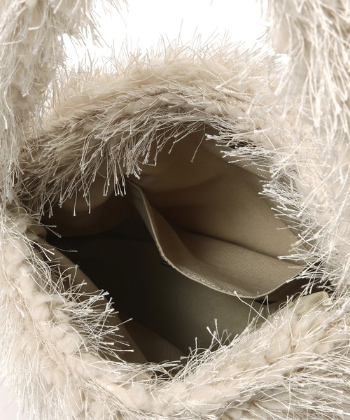 ROSE BUD（ローズバッド）の「フリンジボアショルダーバッグ（ショルダーバッグ・レディース・ブルー/ベージュ・ONE SIZE）」の10枚目の写真