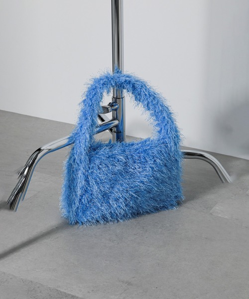 ROSE BUD（ローズバッド）の「フリンジボアショルダーバッグ（ショルダーバッグ・レディース・ブルー/ベージュ・ONE SIZE）」の12枚目の写真