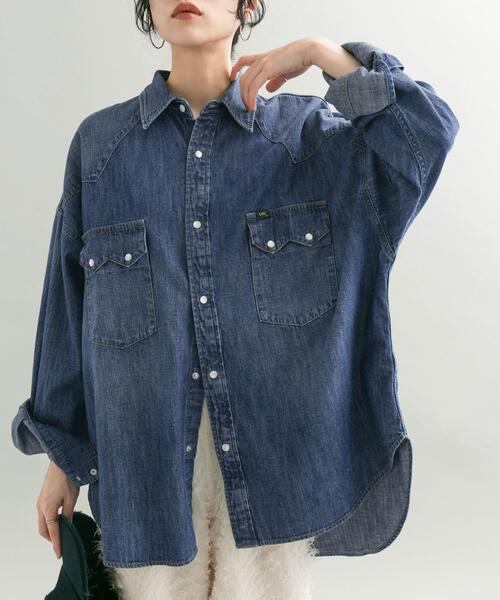 KBF（ケイビーエフ）の「『別注』Lee101×KBF　SHIRTS（シャツ/ブラウス・レディース・ライトインディゴブルー/インディゴブルー・FREE）」の16枚目の写真