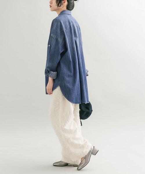 KBF（ケイビーエフ）の「『別注』Lee101×KBF　SHIRTS（シャツ/ブラウス・レディース・ライトインディゴブルー/インディゴブルー・FREE）」の21枚目の写真