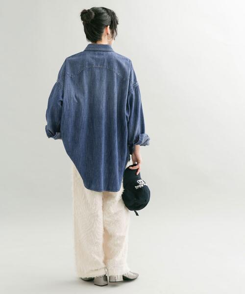KBF（ケイビーエフ）の「『別注』Lee101×KBF　SHIRTS（シャツ/ブラウス・レディース・ライトインディゴブルー/インディゴブルー・FREE）」の22枚目の写真