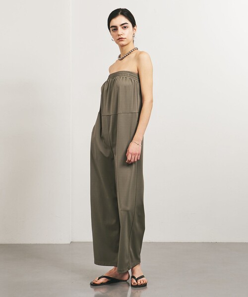 TO UNITED ARROWS(トゥーユナイテッドアローズ)の「<TO UNITED ARROWS>ベアトップ オールインワン(つなぎ/オールインワン・レディース・ブラック/ベージュ・FREE)」の5枚目の写真
