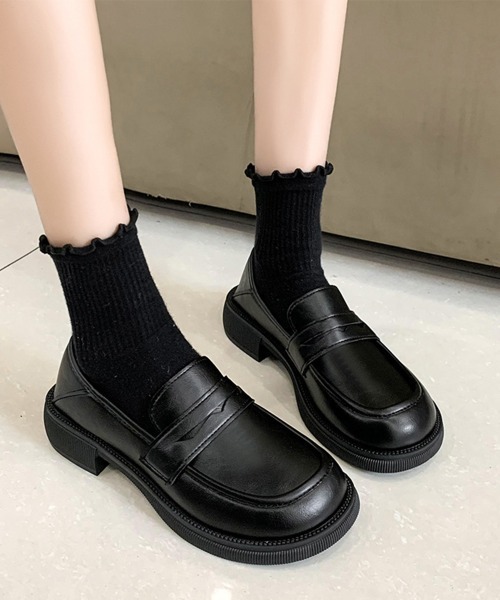 Miniministore(ミニミニストア)の「ローファー レディース PU ローヒール(ローファー・レディース・ブラック/ブラウン・24.5cm/25.0cm/22.5cm/23.0cm/23.5cm/24.0cm)」の12枚目の写真