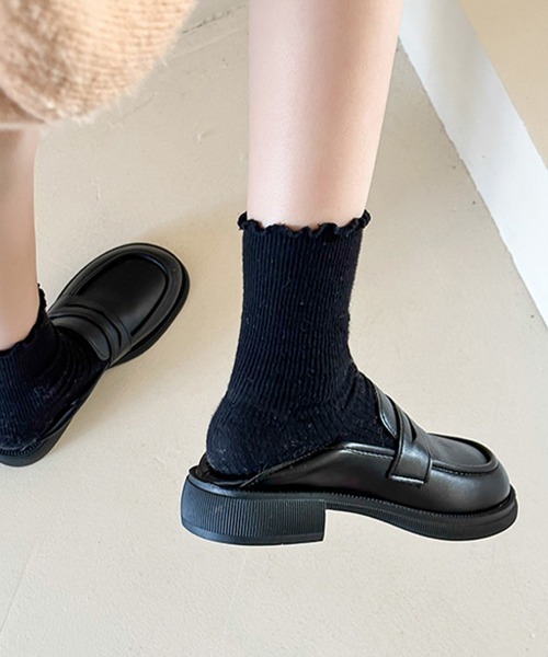 Miniministore(ミニミニストア)の「ローファー レディース PU ローヒール(ローファー・レディース・ブラック/ブラウン・24.5cm/25.0cm/22.5cm/23.0cm/23.5cm/24.0cm)」の13枚目の写真