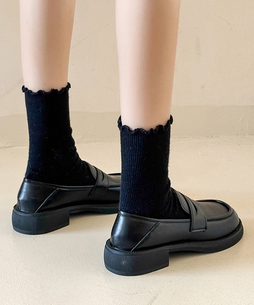 Miniministore(ミニミニストア)の「ローファー レディース PU ローヒール(ローファー・レディース・ブラック/ブラウン・24.5cm/25.0cm/22.5cm/23.0cm/23.5cm/24.0cm)」の14枚目の写真