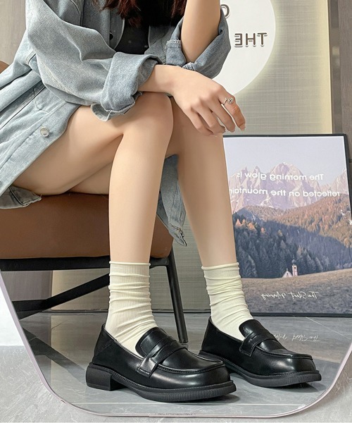 Miniministore(ミニミニストア)の「ローファー レディース PU ローヒール(ローファー・レディース・ブラック/ブラウン・24.5cm/25.0cm/22.5cm/23.0cm/23.5cm/24.0cm)」の17枚目の写真