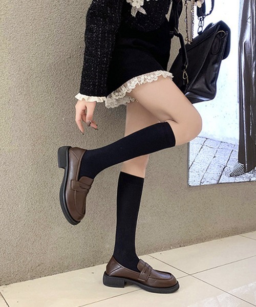 Miniministore(ミニミニストア)の「ローファー レディース PU ローヒール(ローファー・レディース・ブラック/ブラウン・24.5cm/25.0cm/22.5cm/23.0cm/23.5cm/24.0cm)」の3枚目の写真