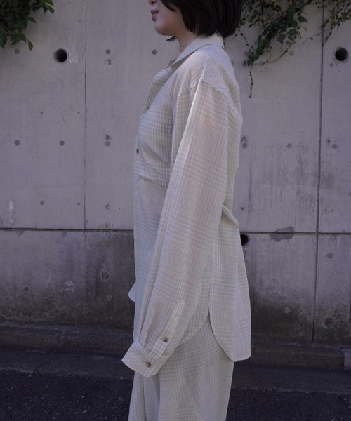 G.V.G.V.（ジーヴィージーヴィー）の「D-RING SHEER PLAID 2WAY SHIRT（シャツ/ブラウス・レディース・グリーン/グレー・ONE SIZE）」の15枚目の写真