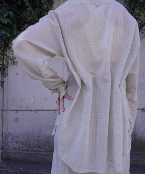 G.V.G.V.（ジーヴィージーヴィー）の「D-RING SHEER PLAID 2WAY SHIRT（シャツ/ブラウス・レディース・グリーン/グレー・ONE SIZE）」の20枚目の写真