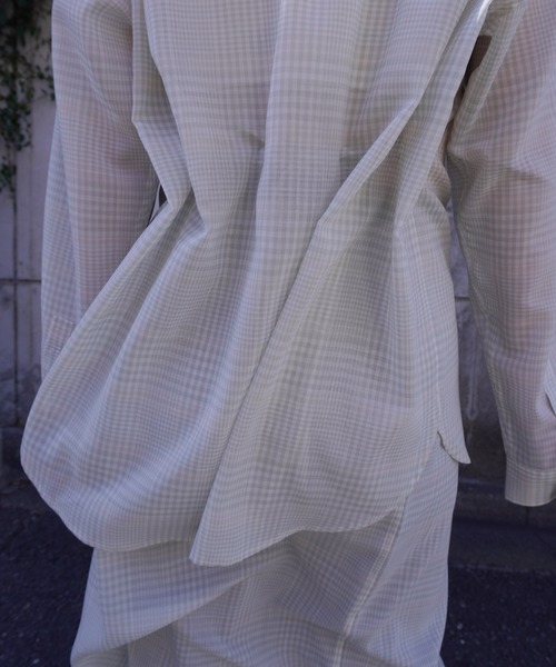 G.V.G.V.（ジーヴィージーヴィー）の「D-RING SHEER PLAID 2WAY SHIRT（シャツ/ブラウス・レディース・グリーン/グレー・ONE SIZE）」の21枚目の写真