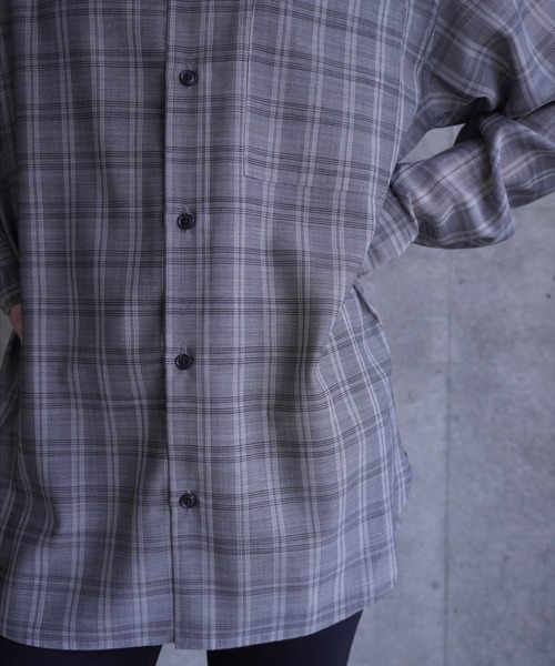G.V.G.V.（ジーヴィージーヴィー）の「D-RING SHEER PLAID 2WAY SHIRT（シャツ/ブラウス・レディース・グリーン/グレー・ONE SIZE）」の5枚目の写真
