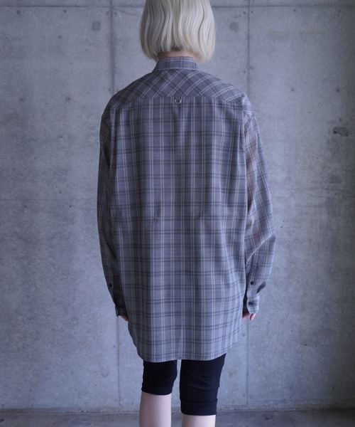 G.V.G.V.（ジーヴィージーヴィー）の「D-RING SHEER PLAID 2WAY SHIRT（シャツ/ブラウス・レディース・グリーン/グレー・ONE SIZE）」の8枚目の写真