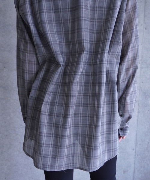 G.V.G.V.（ジーヴィージーヴィー）の「D-RING SHEER PLAID 2WAY SHIRT（シャツ/ブラウス・レディース・グリーン/グレー・ONE SIZE）」の12枚目の写真