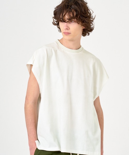 ANDRAP(アンドラップ)の「ANDRAP/アンドラップ/SLEEVELESS T-SHIRT/ノースリーブTシャツ(Tシャツ/カットソー・メンズ・ブラック/ホワイト/グレー・M/L/XL)」の1枚目の写真