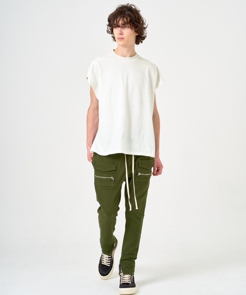 ANDRAP(アンドラップ)の「ANDRAP/アンドラップ/SLEEVELESS T-SHIRT/ノースリーブTシャツ(Tシャツ/カットソー・メンズ・ブラック/ホワイト/グレー・M/L/XL)」の9枚目の写真