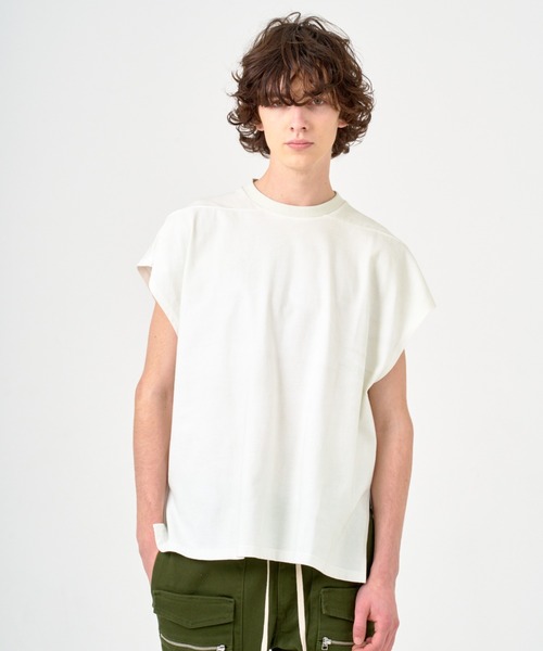 ANDRAP(アンドラップ)の「ANDRAP/アンドラップ/SLEEVELESS T-SHIRT/ノースリーブTシャツ(Tシャツ/カットソー・メンズ・ブラック/ホワイト/グレー・M/L/XL)」の5枚目の写真