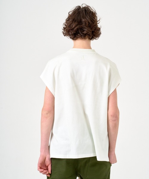 ANDRAP(アンドラップ)の「ANDRAP/アンドラップ/SLEEVELESS T-SHIRT/ノースリーブTシャツ(Tシャツ/カットソー・メンズ・ブラック/ホワイト/グレー・M/L/XL)」の8枚目の写真