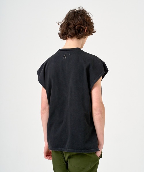 ANDRAP(アンドラップ)の「ANDRAP/アンドラップ/SLEEVELESS T-SHIRT/ノースリーブTシャツ(Tシャツ/カットソー・メンズ・ブラック/ホワイト/グレー・M/L/XL)」の14枚目の写真