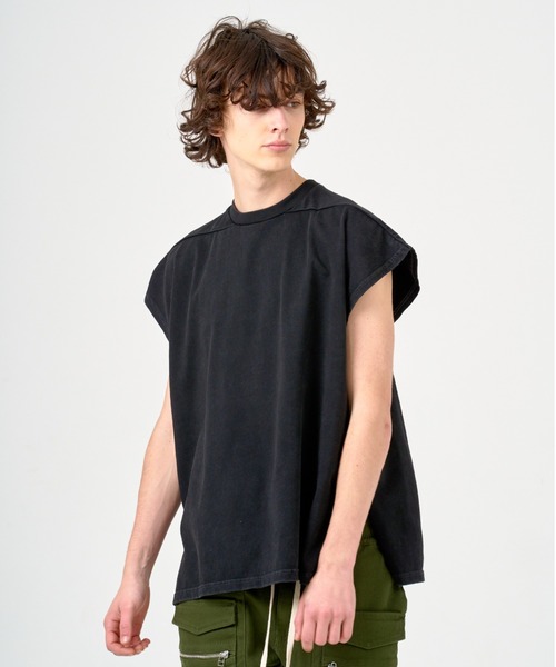 ANDRAP(アンドラップ)の「ANDRAP/アンドラップ/SLEEVELESS T-SHIRT/ノースリーブTシャツ(Tシャツ/カットソー・メンズ・ブラック/ホワイト/グレー・M/L/XL)」の12枚目の写真