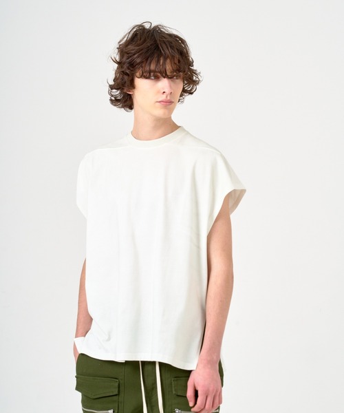 ANDRAP(アンドラップ)の「ANDRAP/アンドラップ/SLEEVELESS T-SHIRT/ノースリーブTシャツ(Tシャツ/カットソー・メンズ・ブラック/ホワイト/グレー・M/L/XL)」の6枚目の写真