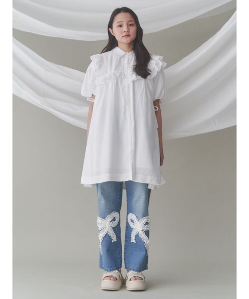 merry jenny stripe frillfrill ワンピース stripe frillfrill ワンピース（ワンピース）｜merry jenny（メリー