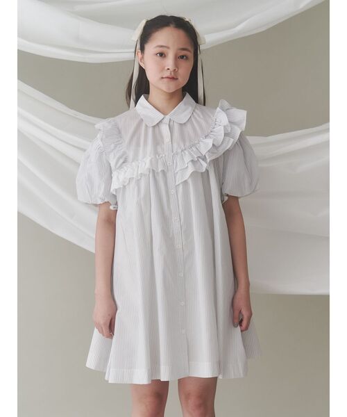 merry jenny stripe frillfrill ワンピース stripe frillfrill ワンピース（ワンピース）｜merry jenny
