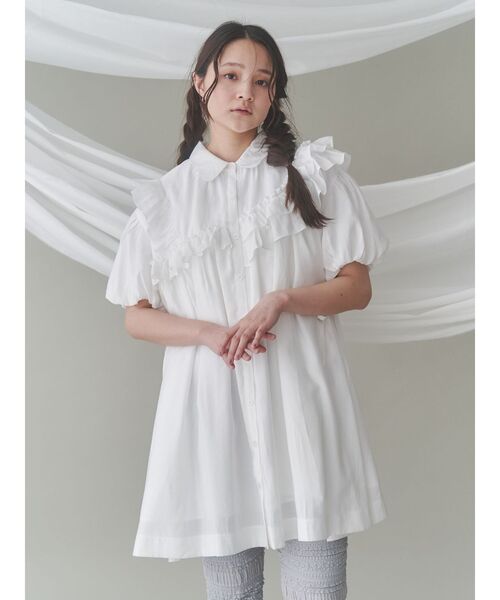 merry jenny stripe frillfrill ワンピース OP セール】stripe frillfrill ワンピース（ワンピース）｜merry