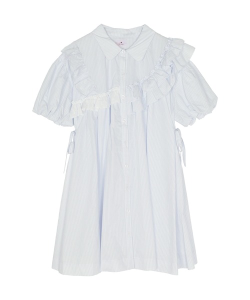 merry jenny stripe frillfrill ワンピース　ブルー メリージェニー merry jenny stripe frillfrill ワンピース