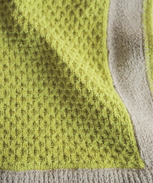 NOMBRE IMPAIR(ノンブルアンペール)の「ブークレコットン スクエアネックベスト(ニット/セーター・レディース・ライトグリーン/ブラック・FREE)」の20枚目の写真