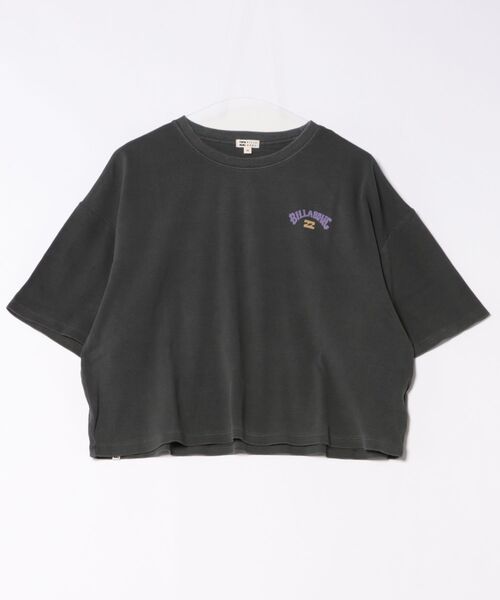 BILLABONG(ビラボン)の「BILLABONG/ビラボン ヴィンテージ風Tシャツ クロップド丈 BF01C-203(Tシャツ/カットソー・レディース・ホワイト×ブルー/スミクロ/ミント・M)」の3枚目の写真