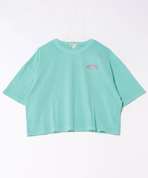 BILLABONG(ビラボン)の「BILLABONG/ビラボン ヴィンテージ風Tシャツ クロップド丈 BF01C-203(Tシャツ/カットソー・レディース・ホワイト×ブルー/スミクロ/ミント・M)」の1枚目の写真