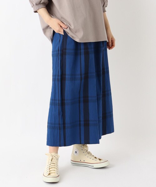 one'sterrace(ワンズテラス)の「強撚コットン 9分丈ワイドパンツ(その他パンツ・レディース・ブルー系その他7/ベージュ系8/ブラック系8・02)」の3枚目の写真