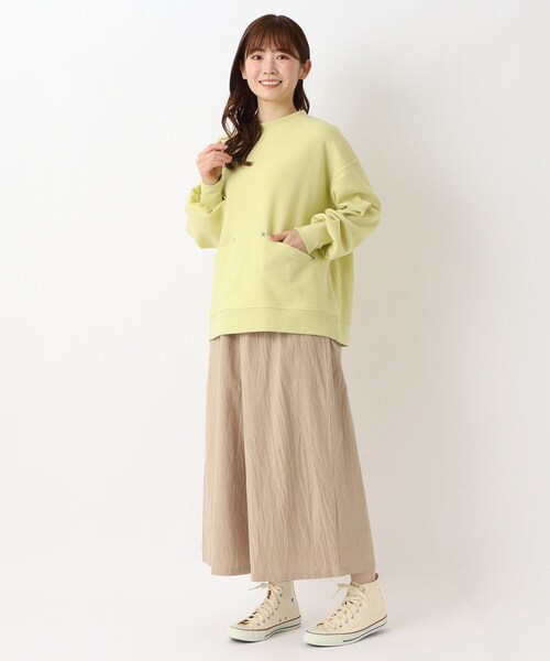 one'sterrace(ワンズテラス)の「強撚コットン 9分丈ワイドパンツ(その他パンツ・レディース・ブルー系その他7/ベージュ系8/ブラック系8・02)」の12枚目の写真
