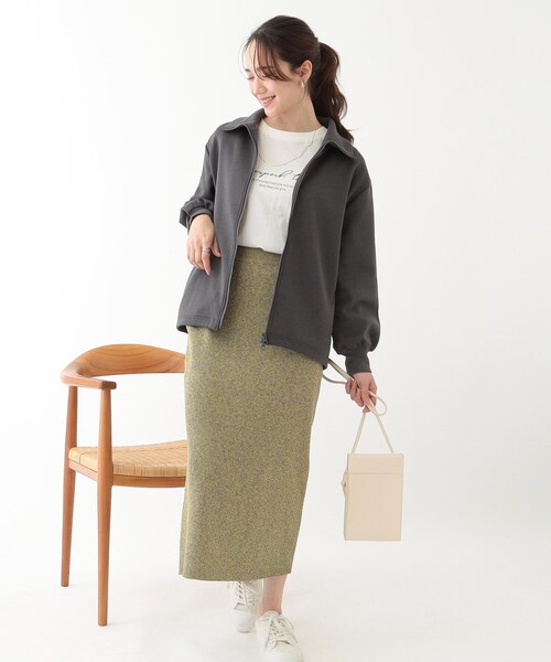 SHOO・LA・RUE(シューラルー)の「【洗える】スタイリッシュ ジップアップブルゾン(ブルゾン・レディース・ブラウン系/チャコールグレー/ナチュラル・01/02/03/04)」の6枚目の写真