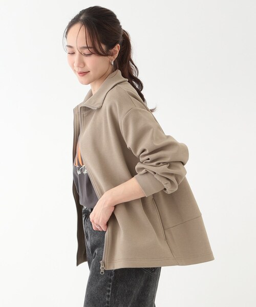 SHOO・LA・RUE(シューラルー)の「【洗える】スタイリッシュ ジップアップブルゾン(ブルゾン・レディース・ブラウン系/チャコールグレー/ナチュラル・01/02/03/04)」の9枚目の写真