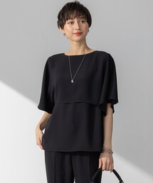 23区（ニジュウサンク）の「【吸水速乾/UVカット/接触冷感】ストレッチジョーゼット  ケープデザイン カットソー（Tシャツ/カットソー）」